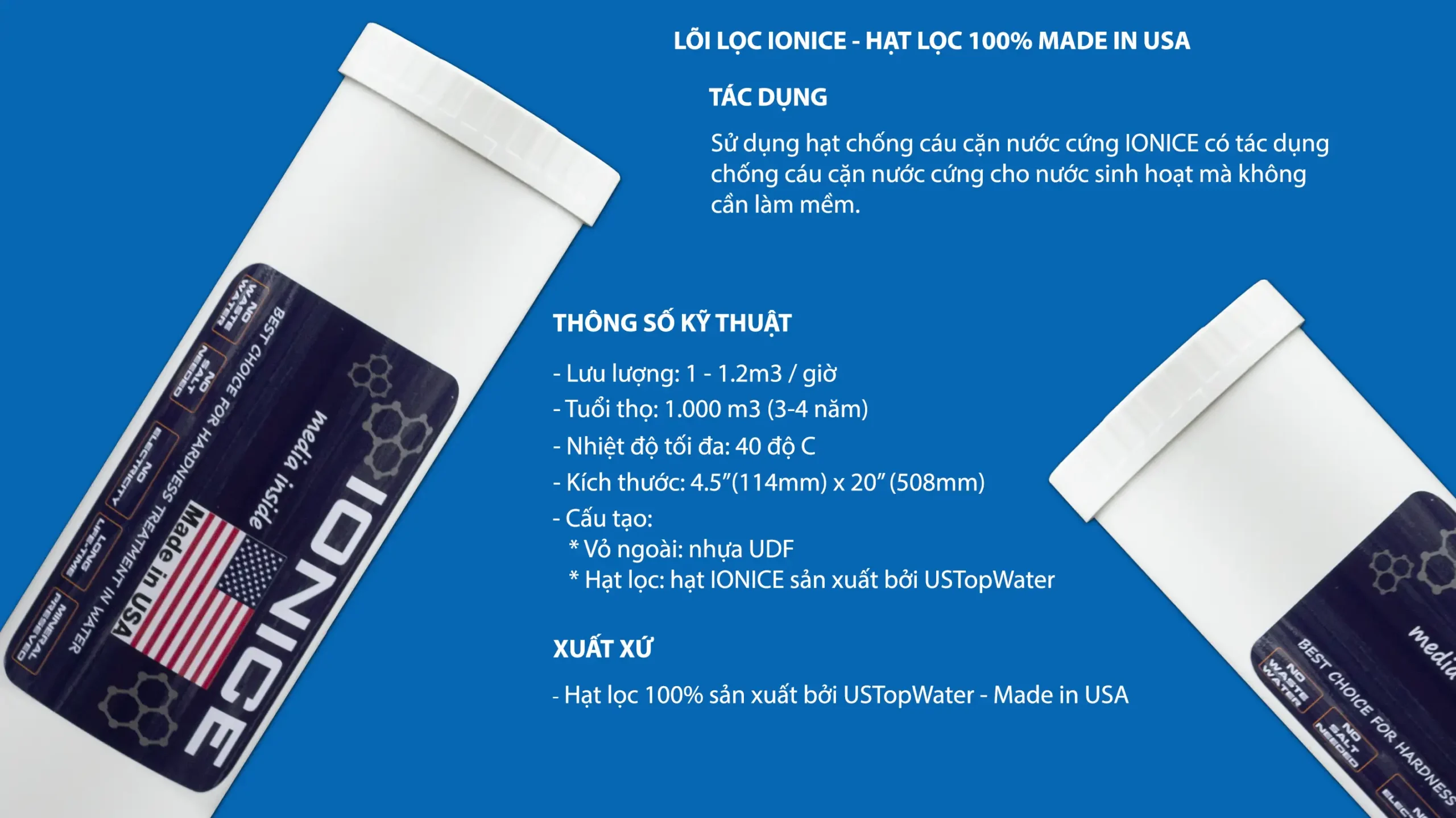 Lõi Lọc Ionice Ustopwater Usa
