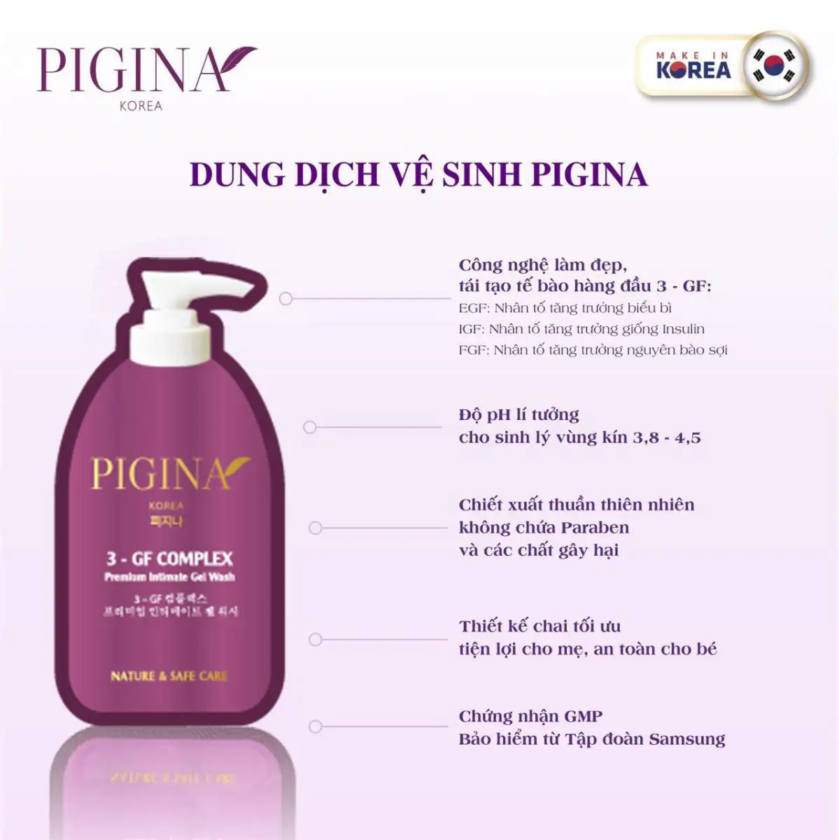 Ưu điểm Dung Dịch Vệ Sinh Pigina - Droppii Mall