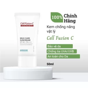Cell Fusion C Expert – Kem chống nắng vật lý, tăng cường hàng rào bảo vệ da Mild Care Suncream SPF 50PA - 1Shop.com.vn