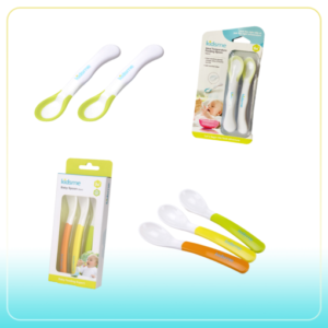Bộ muỗng báo nhiệt và 3 muỗng thường tập ăn cho bé - KIDSME