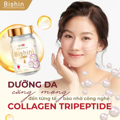 Bishin Tripeptide Collagen chính hãng giá rẻ - dưỡng da căng mọng đến từng tế bào nhờ công nghệ Collagen Tripeptide - Kensei Nhật Bản - 1shop.com.vn