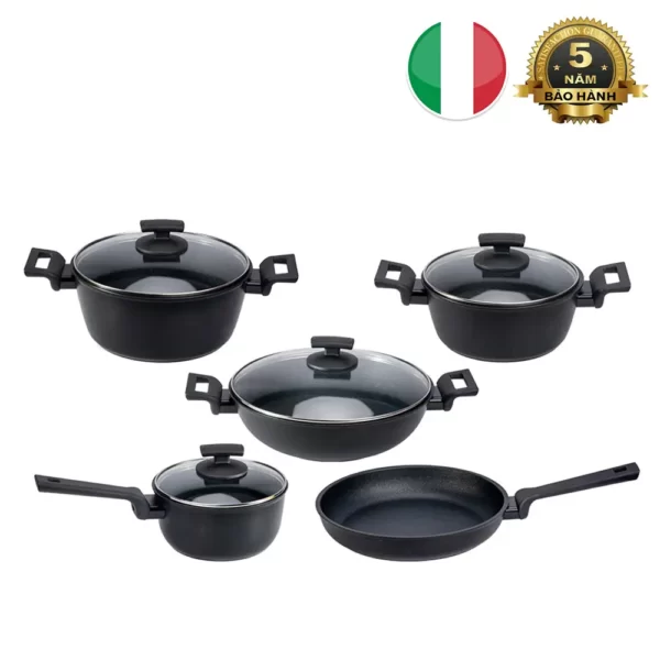 Bộ Nồi Chảo Phủ Kim Cương Diamante Italy Kuchen - 1Shop.com.vn