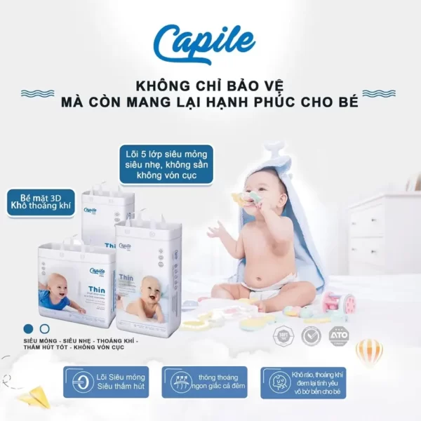 Tã sơ sinh/Tã dán/Tã giấy/Tã quần trẻ em - khuyến mãi Capile chính hãng giá tốt - NCC TBW - 1Shop.com.vn