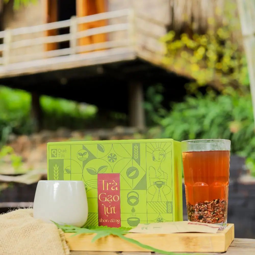 Trà Gạo Lứt Thon Dáng 14 gói x 50 gr (700 gram) - Quê Tôi Group - 1shop.com.vn
