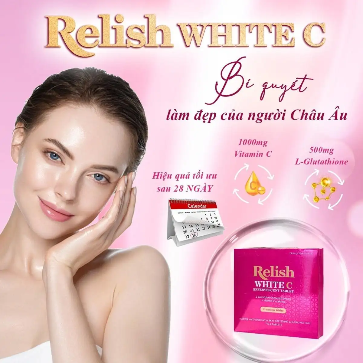 Viên Uống Thải độc Trắng Da Relish White C