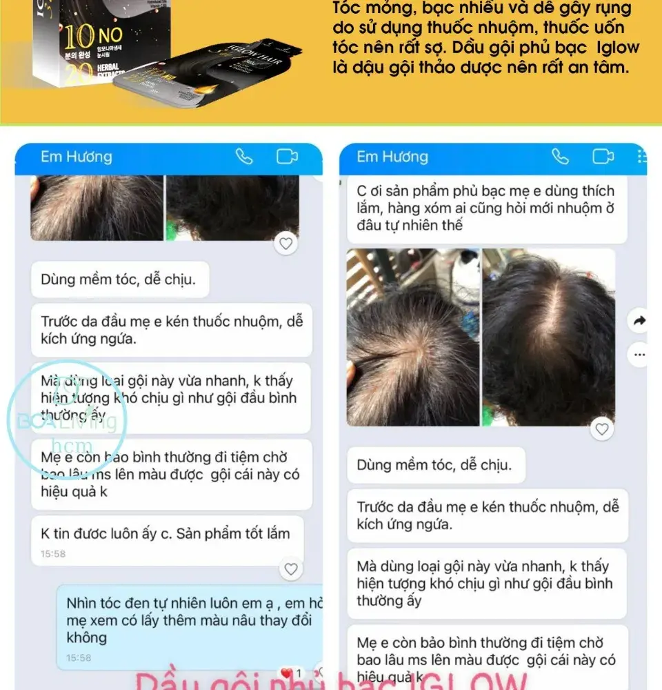 feedback iglow hair - review iglow hair - iglow hair có tốt không - iglow hair có hiệu quả không - 1shop.com.vn - 6