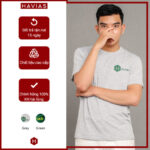 Áo thun LOG HAVIAS Cotton nam xám - 1Shop.com.vn