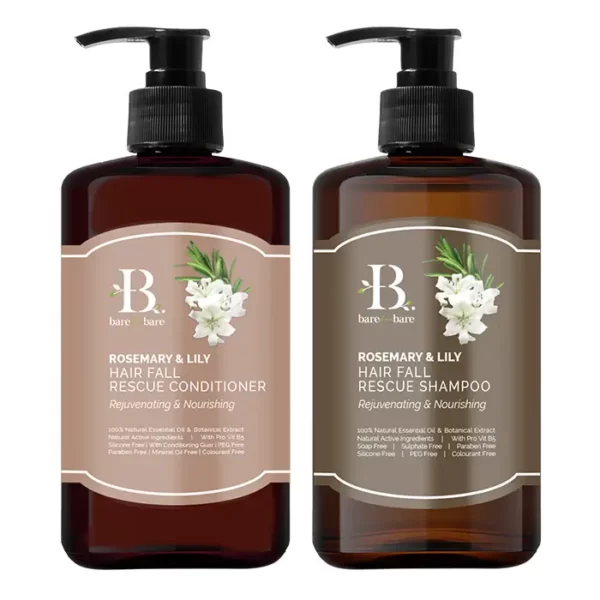 Bộ Dầu gội và Dầu xả Bare For Bare chính hãng giá tốt - Ngăn ngừa rụng tóc 300ml x 2 chai - 1Shop.com.vn