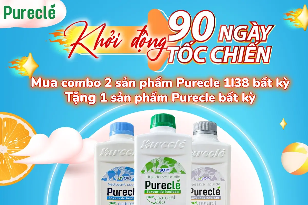 Chương trình khuyến mãi Purecle khởi động 90 ngày tốc chiến 2023 dành cho đối tác 1Shop.com.vn