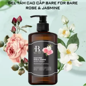Gel tắm dưỡng ẩm Bare For Bare chính hãng giá tốt - Rose & Jasmine (phục hồi & dưỡng ẩm) - 1Shop.com.vn
