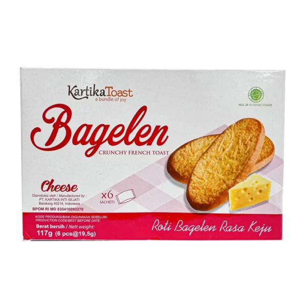 Bánh Mì Nướng Giòn Kiểu Pháp Bagelen Cheese Vị Phô Mai - Kartika Toast - 1Shop.com.vn