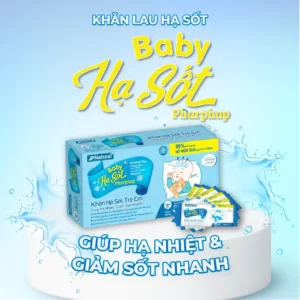 Khăn Lau Hạ Sốt Trẻ Em Baby Hạ Sốt Pharphap - Jp Natural - 1Shop.com.vn