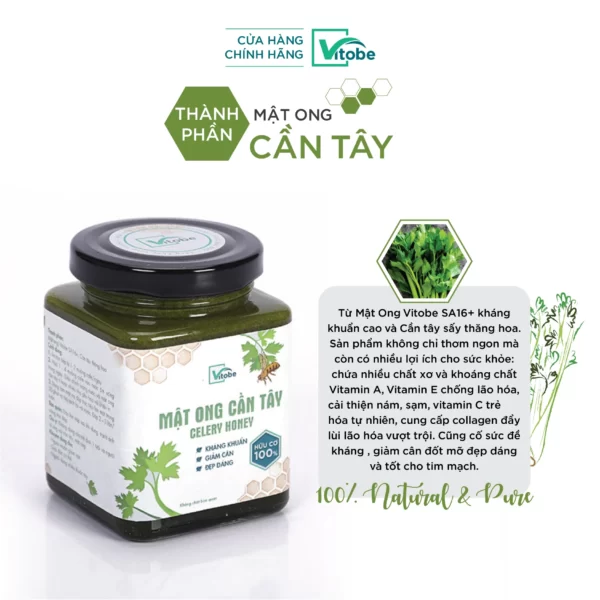 Thành Phần Mật Ong Cần Tây Celery Honey - Mật Ong Vitobe - 1Shop.com.vn