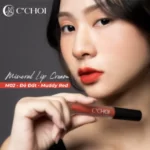 Ảnh Mẫu Son Kem Khoáng C’choi M02 Muddy Red đỏ đất - Mineral Lip Cream - Punar - 1Shop.com.vn