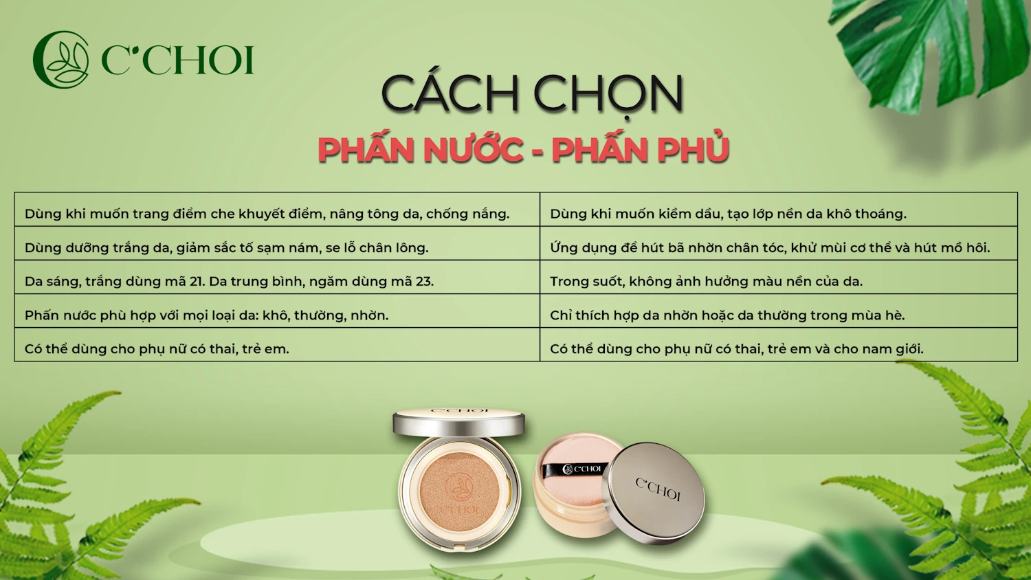Cách Chọn Phấn Nước - Phấn Phủ - 1shop.com.vn