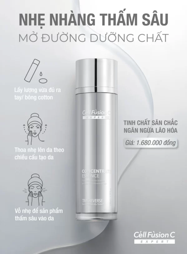 Cách Sử Dụng Tinh Chất Time Reverse Concentrate Essence Cell Fusion C Expert - 1Shop.com.vn
