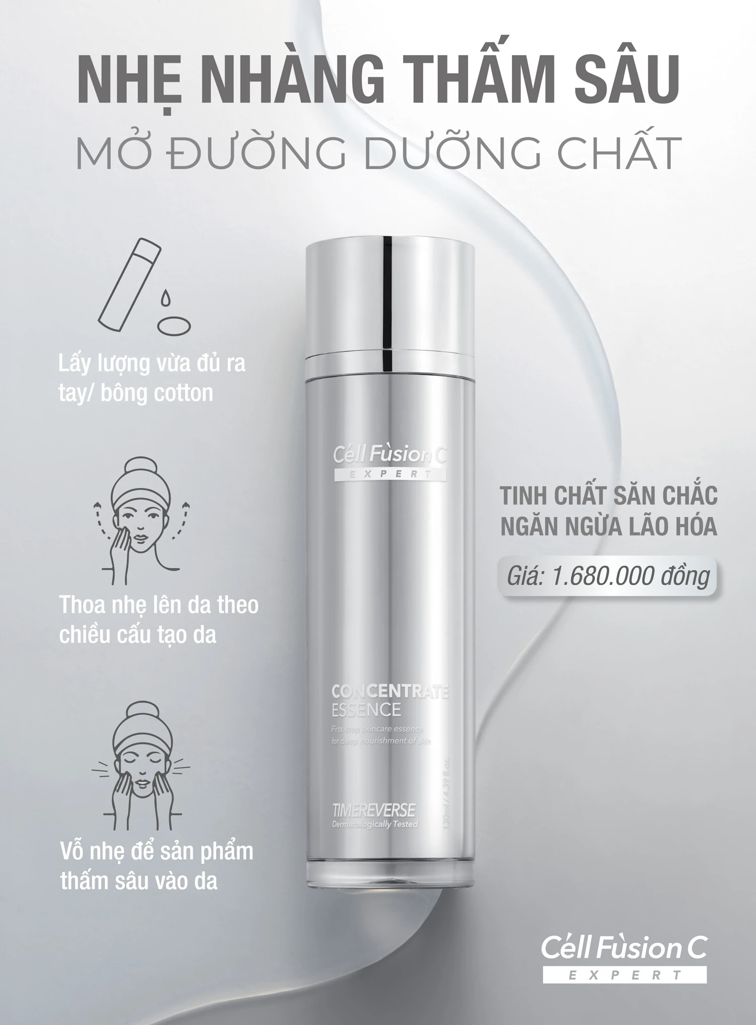 Cách Sử Dụng Tinh Chất Time Reverse Concentrate Essence Cell Fusion C Expert - 1shop.com.vn