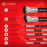 Chi Tiết Từng đầu Cọ Trong Bộ Cọ Trang Điểm Cá Nhân C'choi - Punar - 1Shop.com.vn