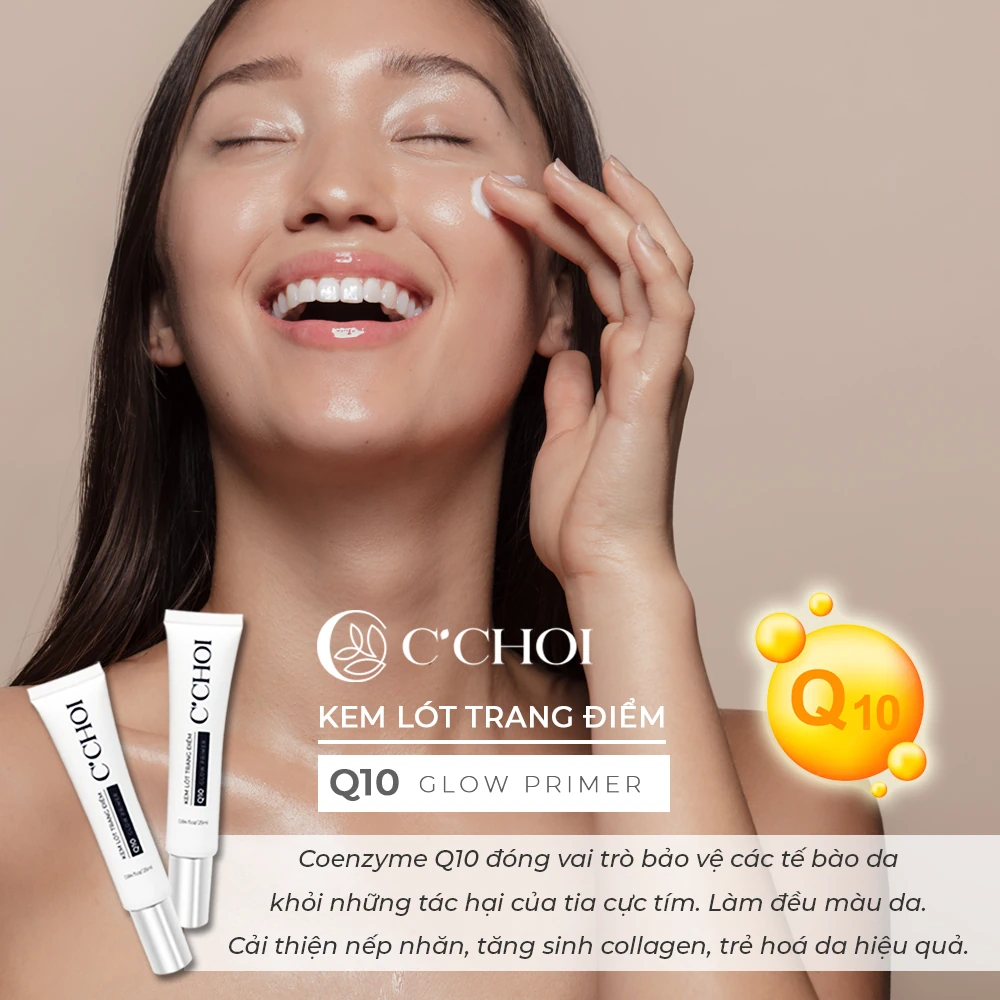 Coenzyme Q10 Trong Kem Lót Trang điểm C'choi - Q10 Glow Primer - Punar - 1shop.com.vn