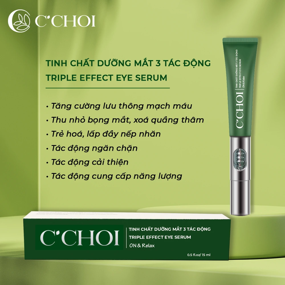 Công Dụng Tinh Chất Dưỡng Mắt 3 Tác động C’choi - Triple Effect Eye Serum - Punar - 1shop.com.vn