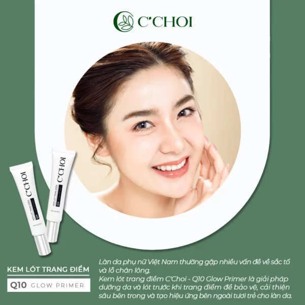 Kem Lót Trang điểm C'choi Làm đẹp Và Dưỡng Da - Q10 Glow Primer - Punar - 1Shop.com.vn