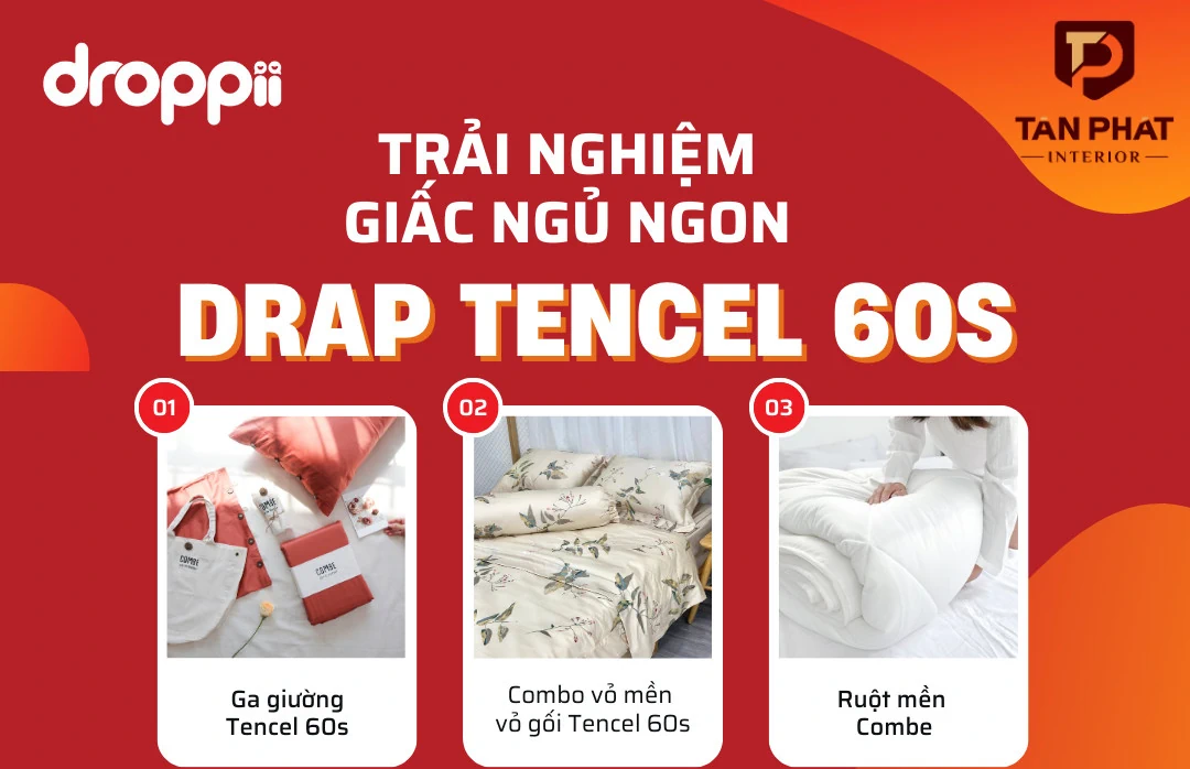 Khuyến Mãi Drap Tencel 60s - Tân Phát - 1Shop.com.vn