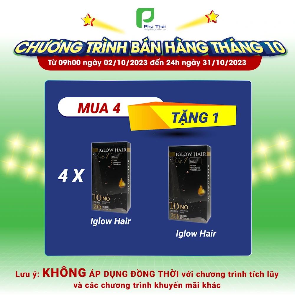 Khuyến Mãi Iglow Hair Phú Thái - Dầu Gội Phủ Bạc - 1shop.com.vn