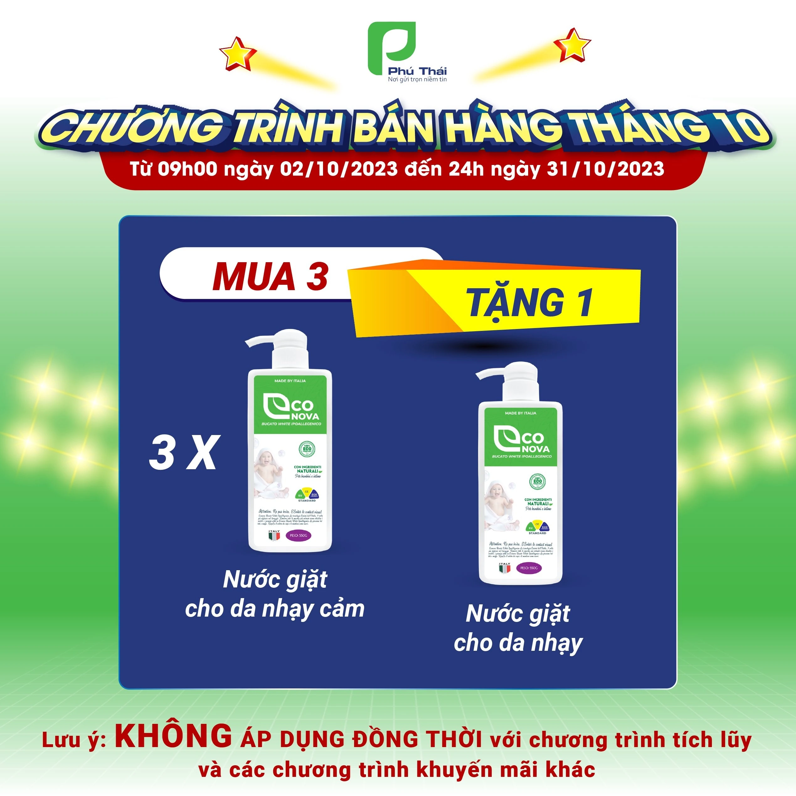 Khuyến Mãi Nước Giặt Cho Da Nhạy Cảm Econova - 1shop.com.vn