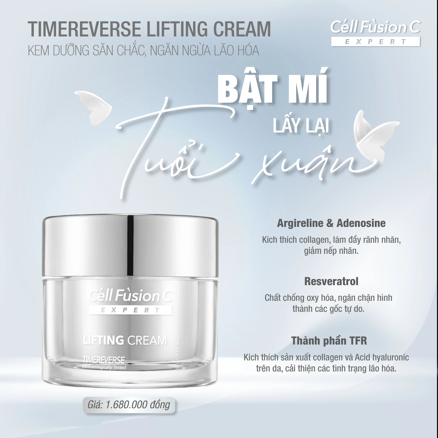 Thành Phần Kem Dưỡng Time Reverse Lifting Cream Cell Fusion C Expert - 1shop.com.vn