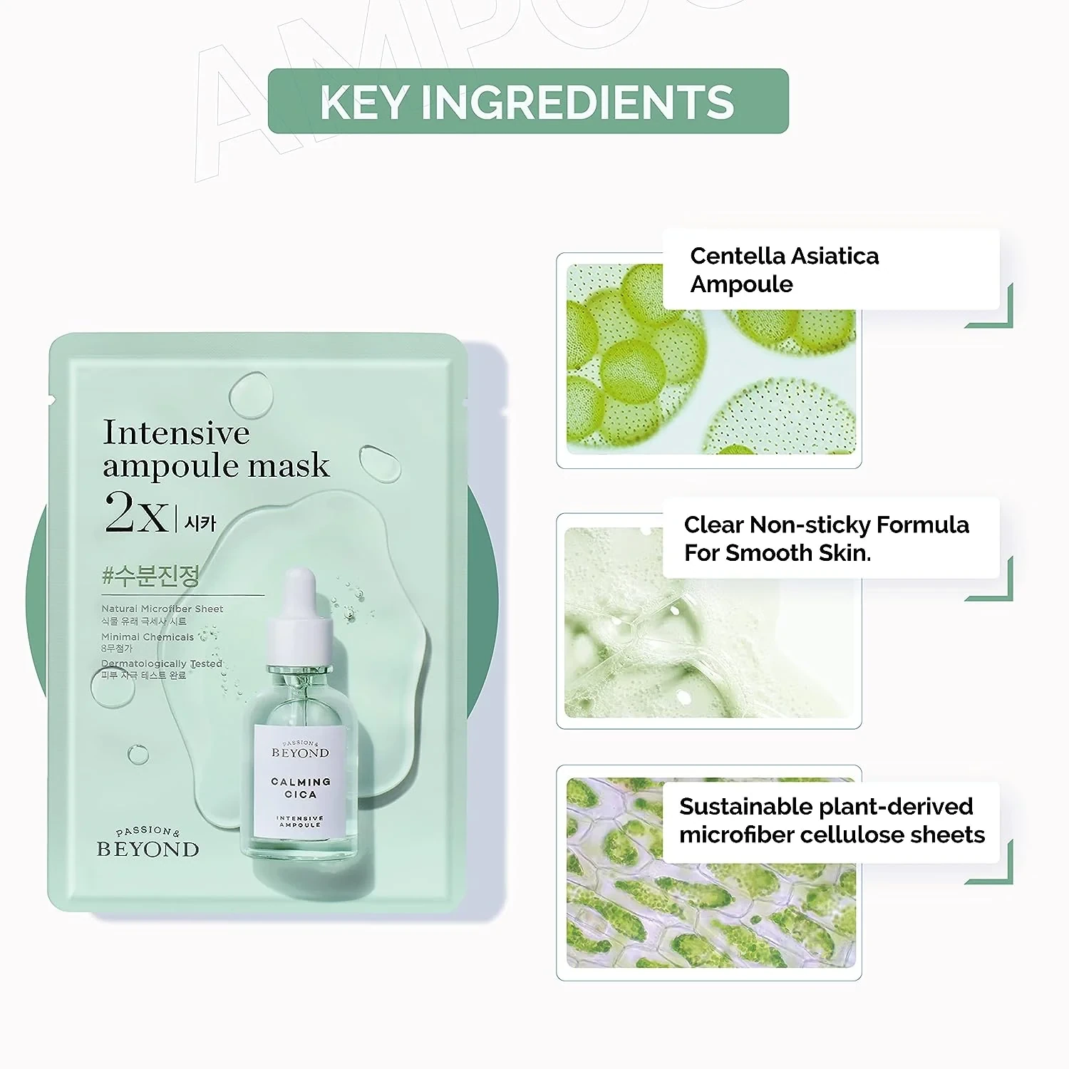 Thành Phần Chính Mặt Nạ Làm Dịu Da Beyond Intensive Ampoule Mask 2x Calming Cica (xanh Lá) - Lg Vina - 1shop.com.vn