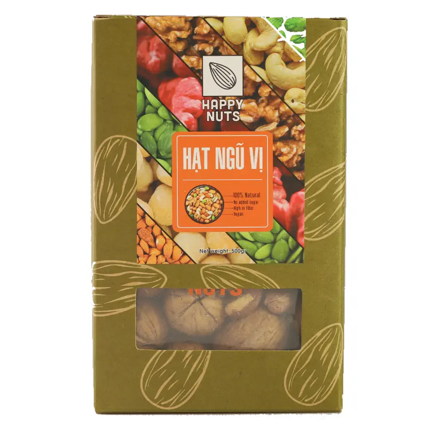 Hạt Ngũ Vị Mix 5 Loại Hạt Nhập Khẩu Happy Nuts - Droppii Mall