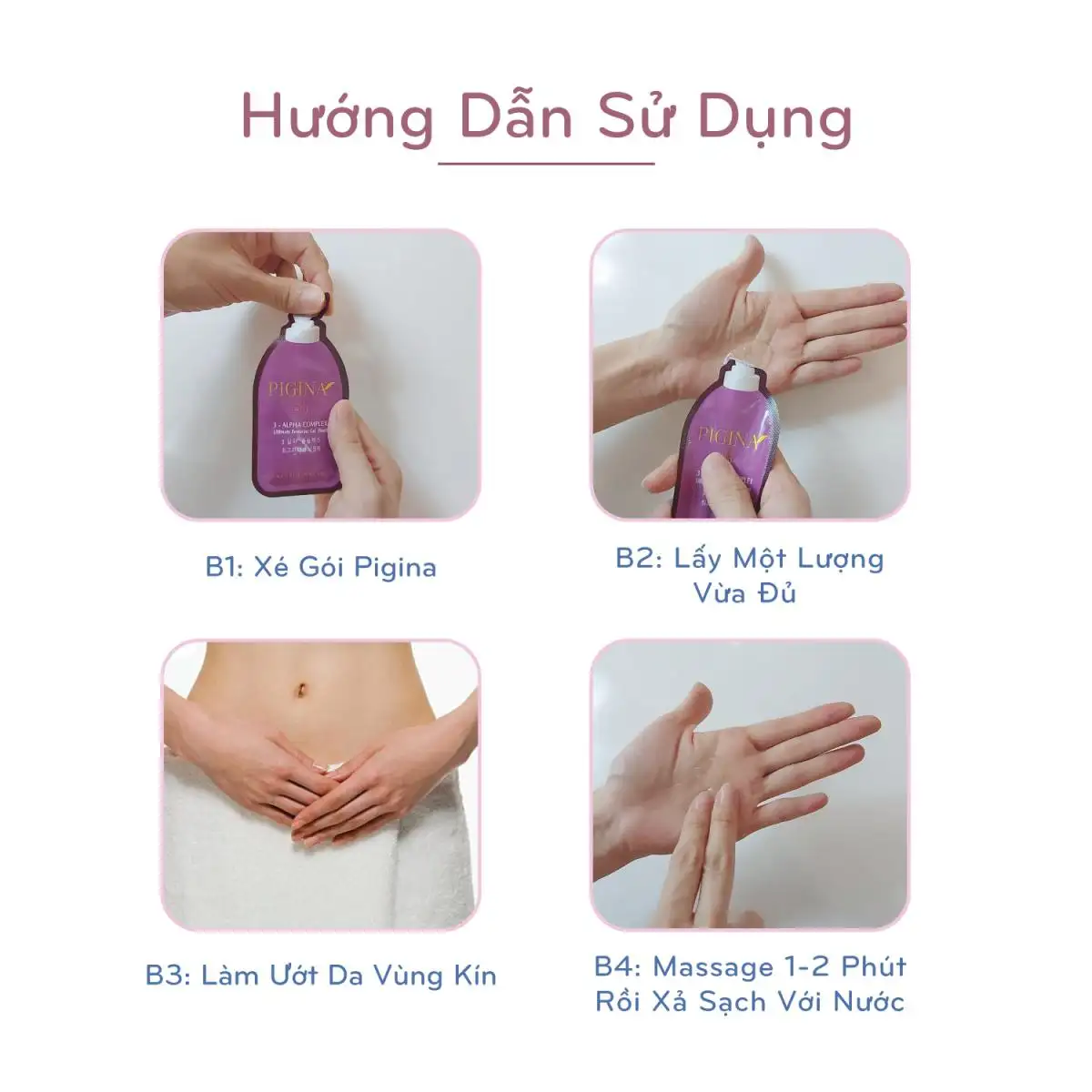 Hướng Dẫn Sử Dụng Dung Dịch Vệ Sinh Pigina - 1shop.com.vn
