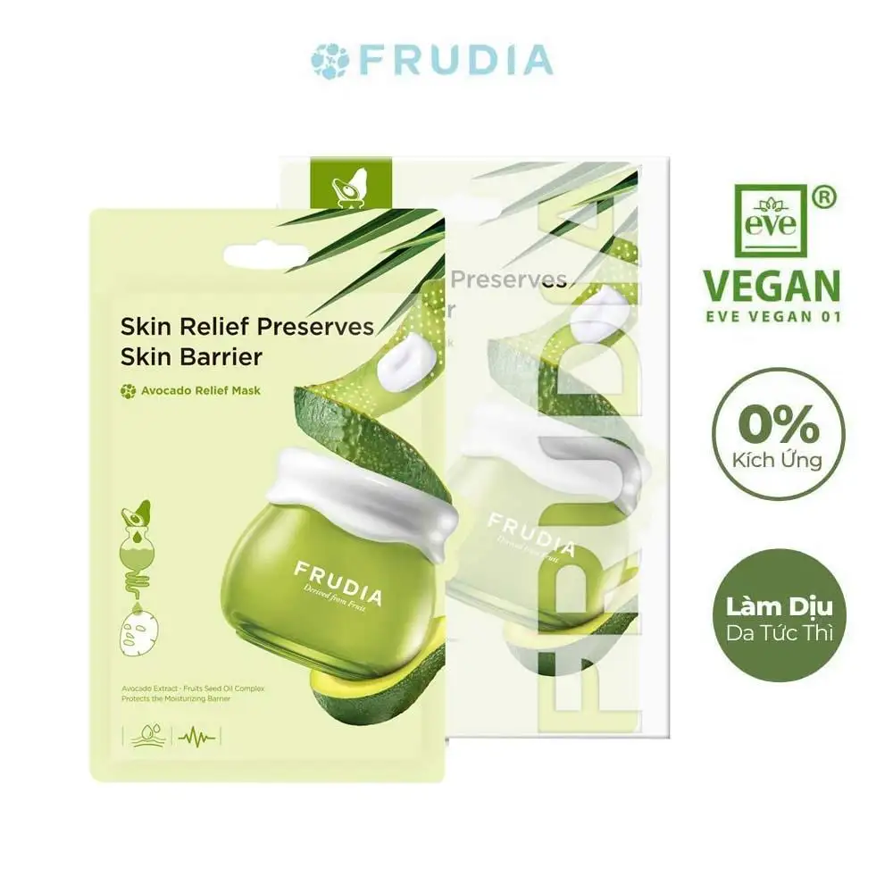 Mặt Nạ Trái Bơ Cấp ẩm, Hỗ Trợ Làm Dịu Da - Frudia Avocado Relief Mask 20ml