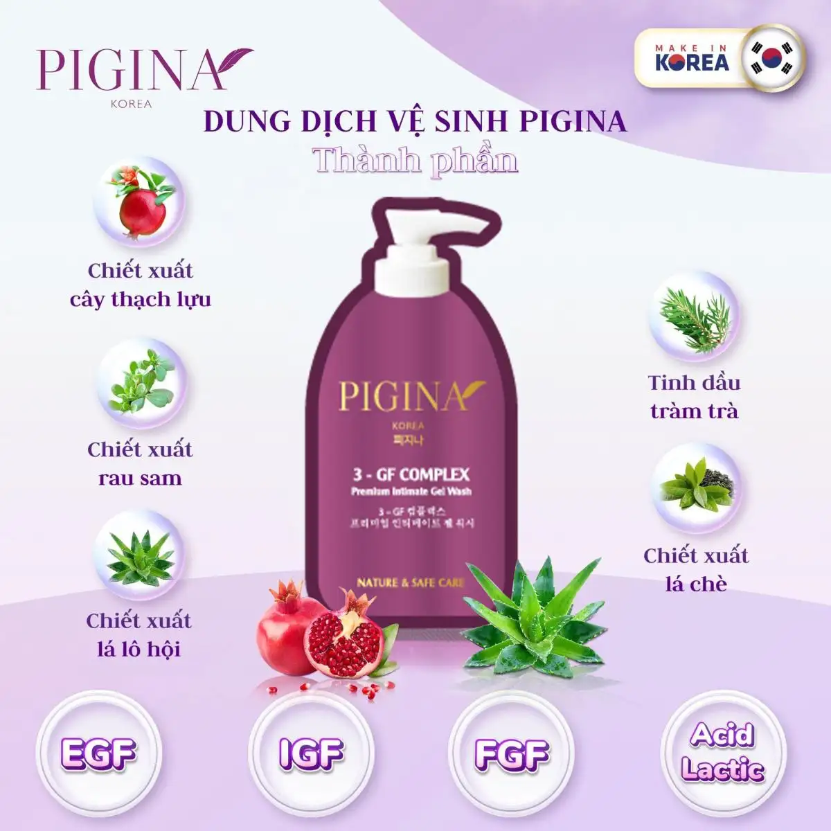 Thành Phần Dung Dịch Vệ Sinh Pigina - Droppii Mall