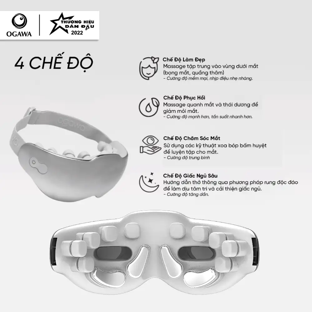 4 Chế độ Máy Massage Mắt Em-x Hiệu Ogawa (oy-0301) - Ogawa Eye Massager - Droppii Mall