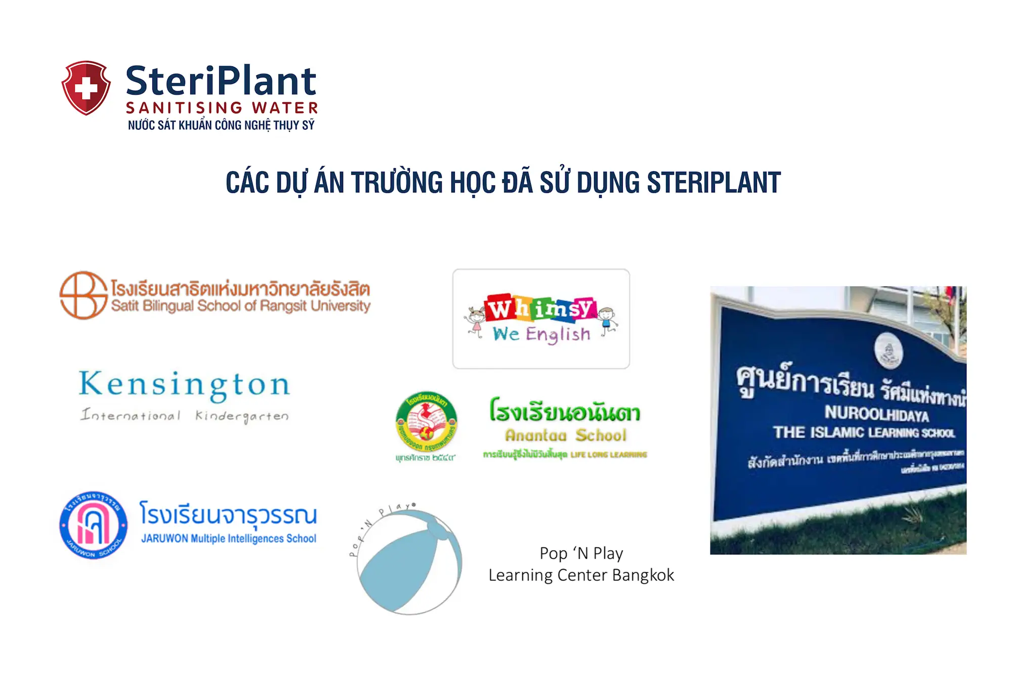 Các Dự án Trường Học đã Sử Dụng Steriplant - Droppii Mall