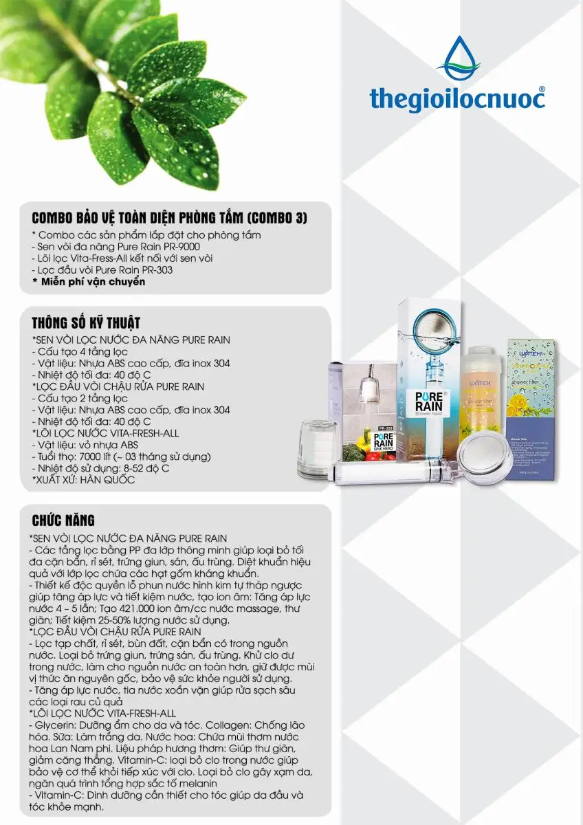Combo Bảo Vệ Toàn Diện Cho Phòng Tắm - 1shop.com.vn