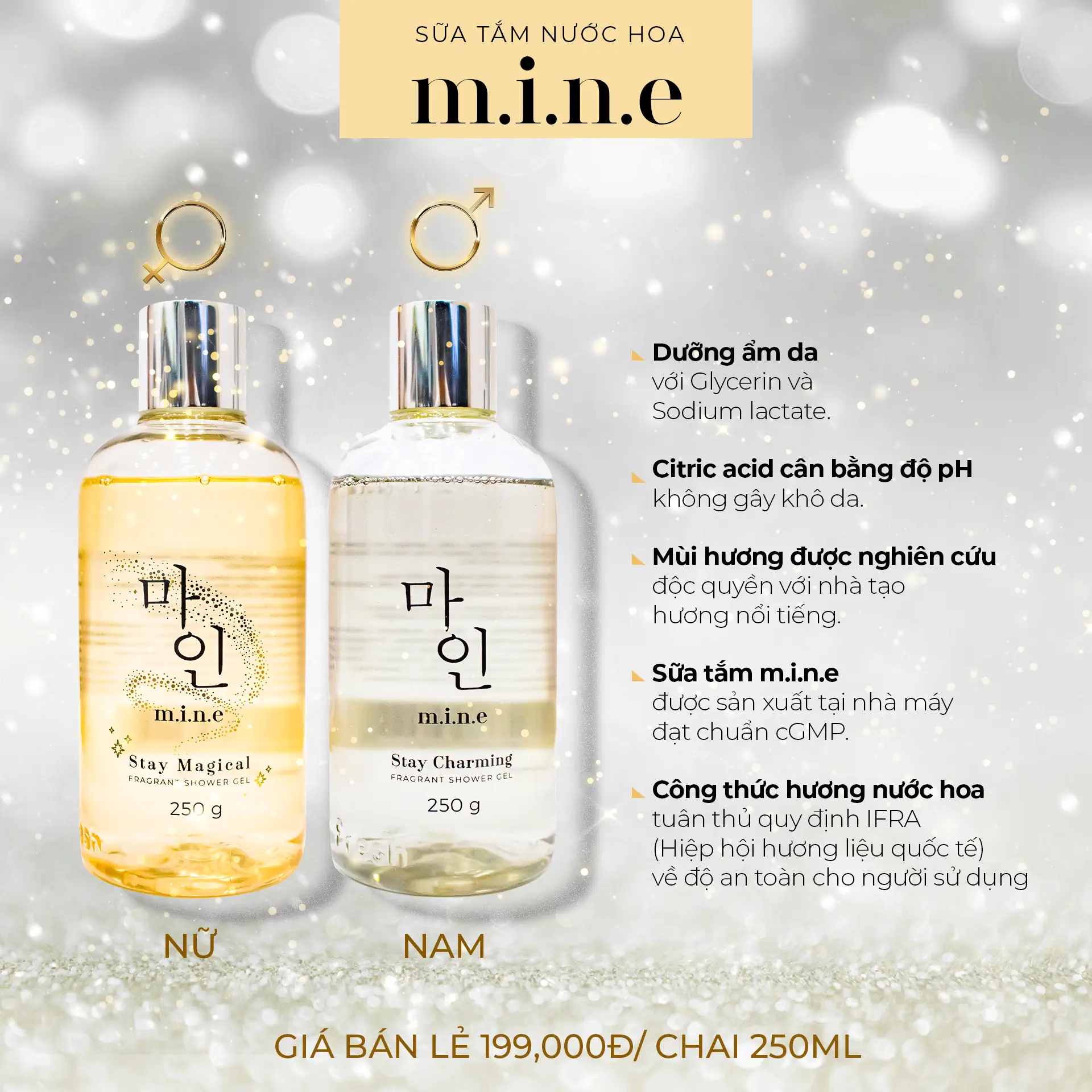 Ưu điểm Gel Tắm Hương Nước Hoa Mine 250g - Stay Charming Fragrant Shower Gel - 1shop.com.vn