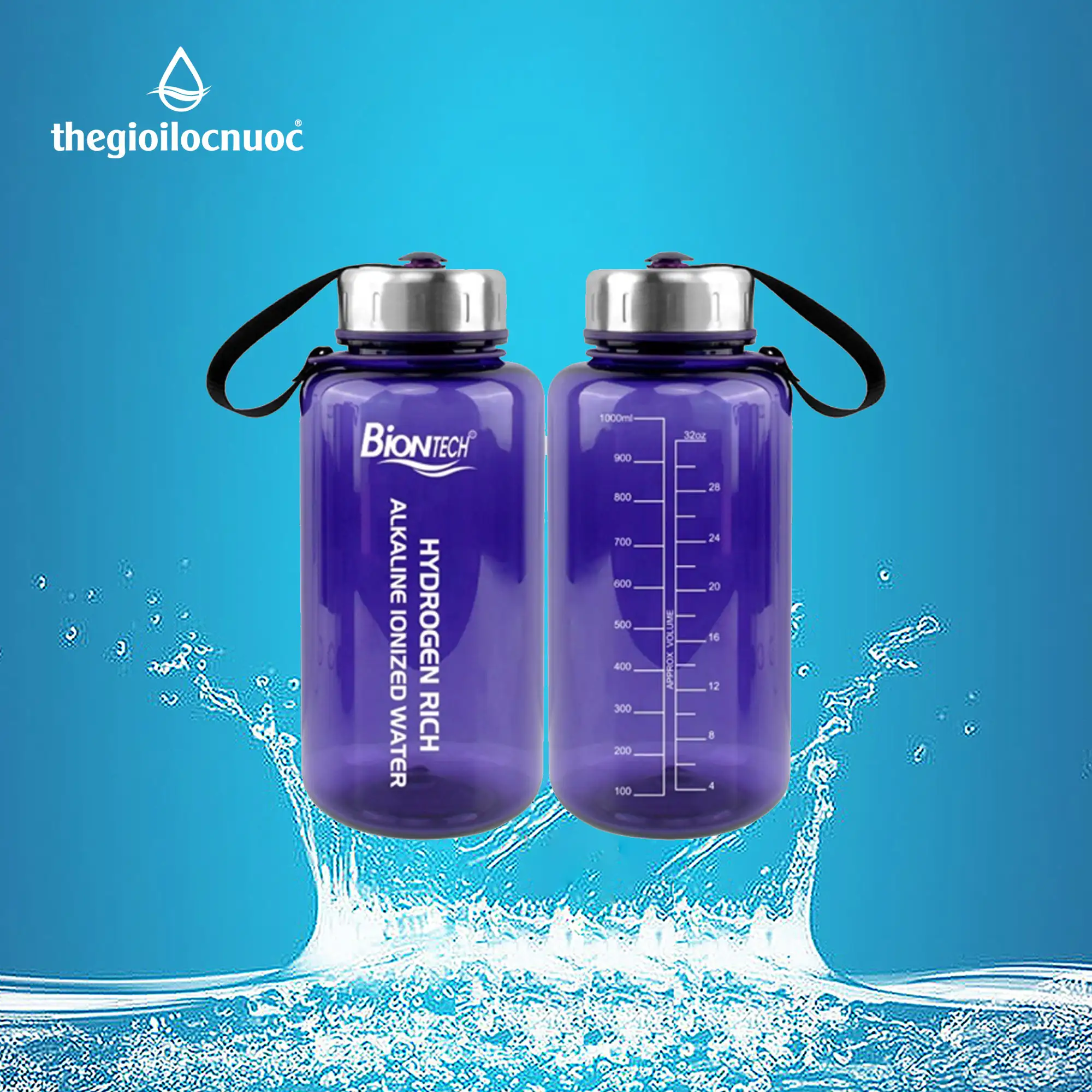 Bình đựng Nước Kiềm Và Hydrogen Biontech 1000ml, Model Bt1000
