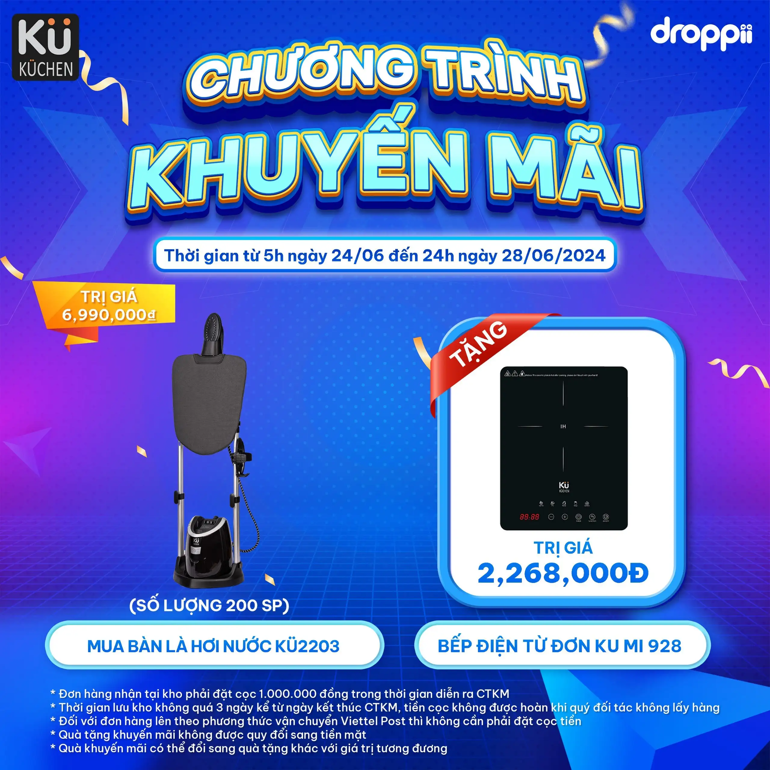 Tặng 1 Bếp điện từ đơn KUCHEN KU MI928 [Mua 1 sản phẩm bất kì]