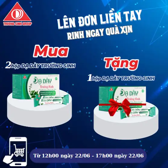 Tặng 1 Thực phẩm bảo vệ sức khỏe dạ dày Trường Sinh
